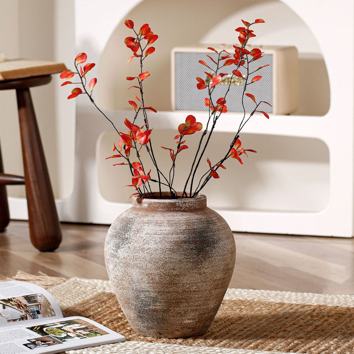 Handgefertigte Terrakotta Vase Karnz