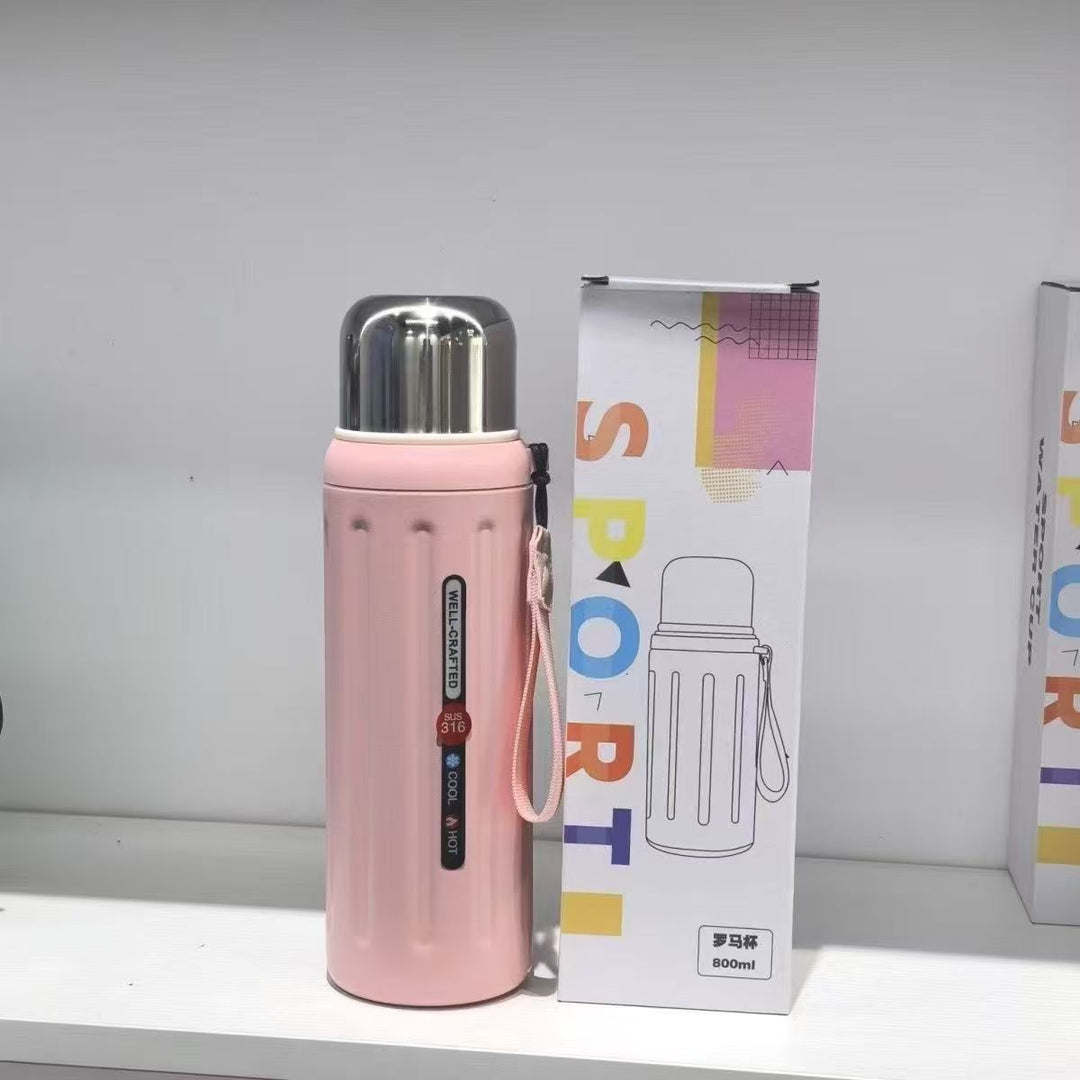 Unisex Thermo-Isolierflasche mit praktischem Tragegriff Karnz