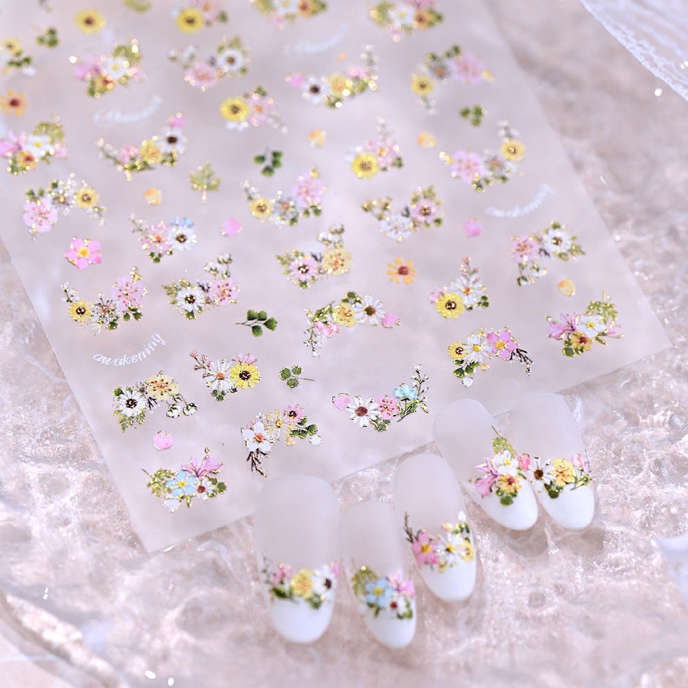 Floral Nagelkunst Aufkleber