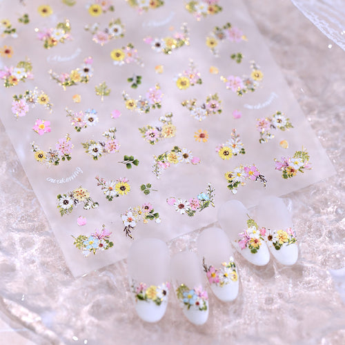 Floral Nagelkunst Aufkleber