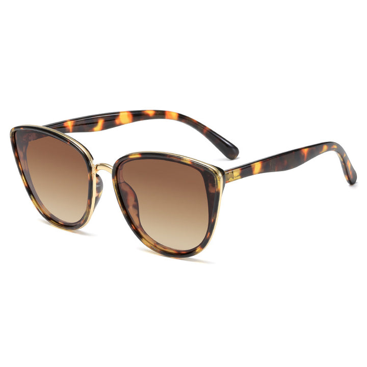 Damen Cat-Eye Sonnenbrille mit transparentem Rahmen und UV-Schutz Karnz