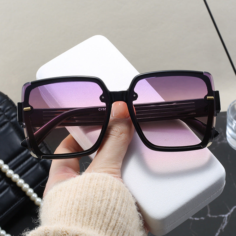 Damen quadratische Sonnenbrille mit trendigem Geometrie-Design Karnz