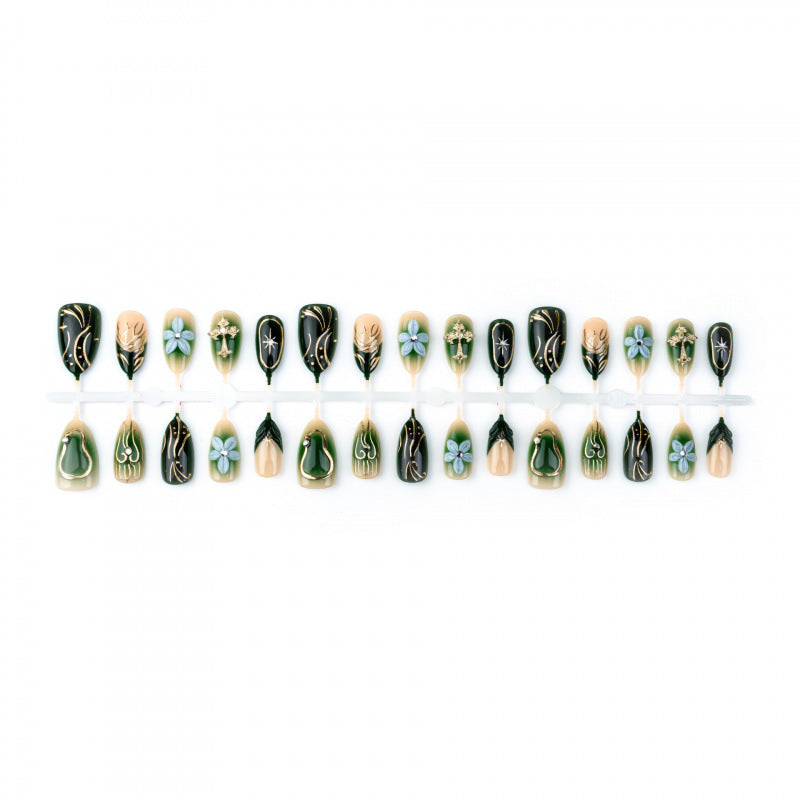 Künstlerisches Blumen-Nageldesign-Set