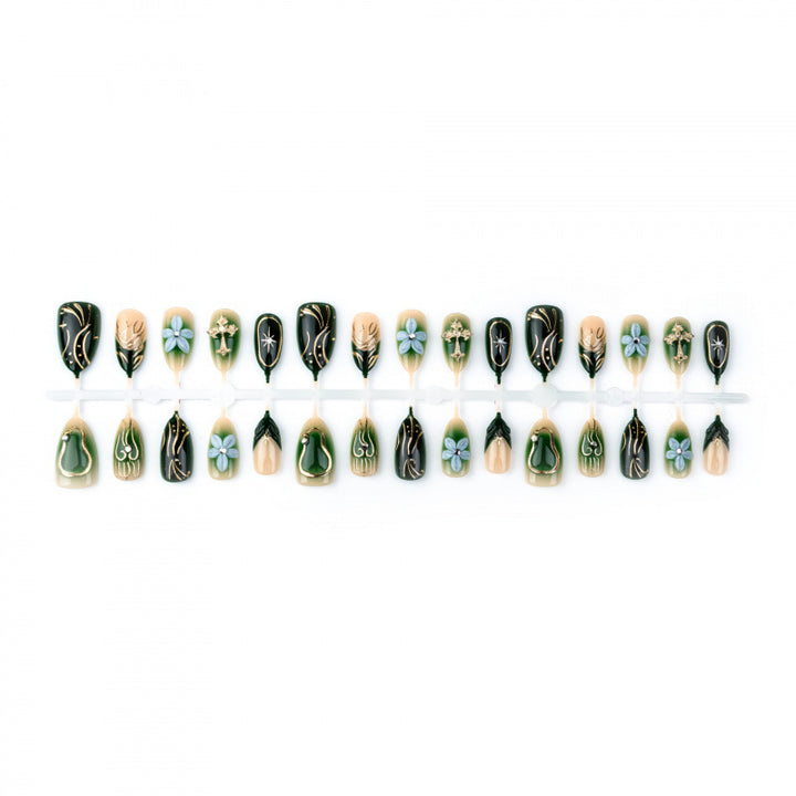 Künstlerisches Blumen-Nageldesign-Set