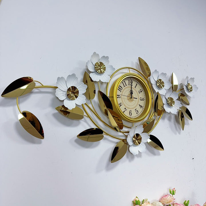 Floral Wanduhr Kunst Decor Karnz