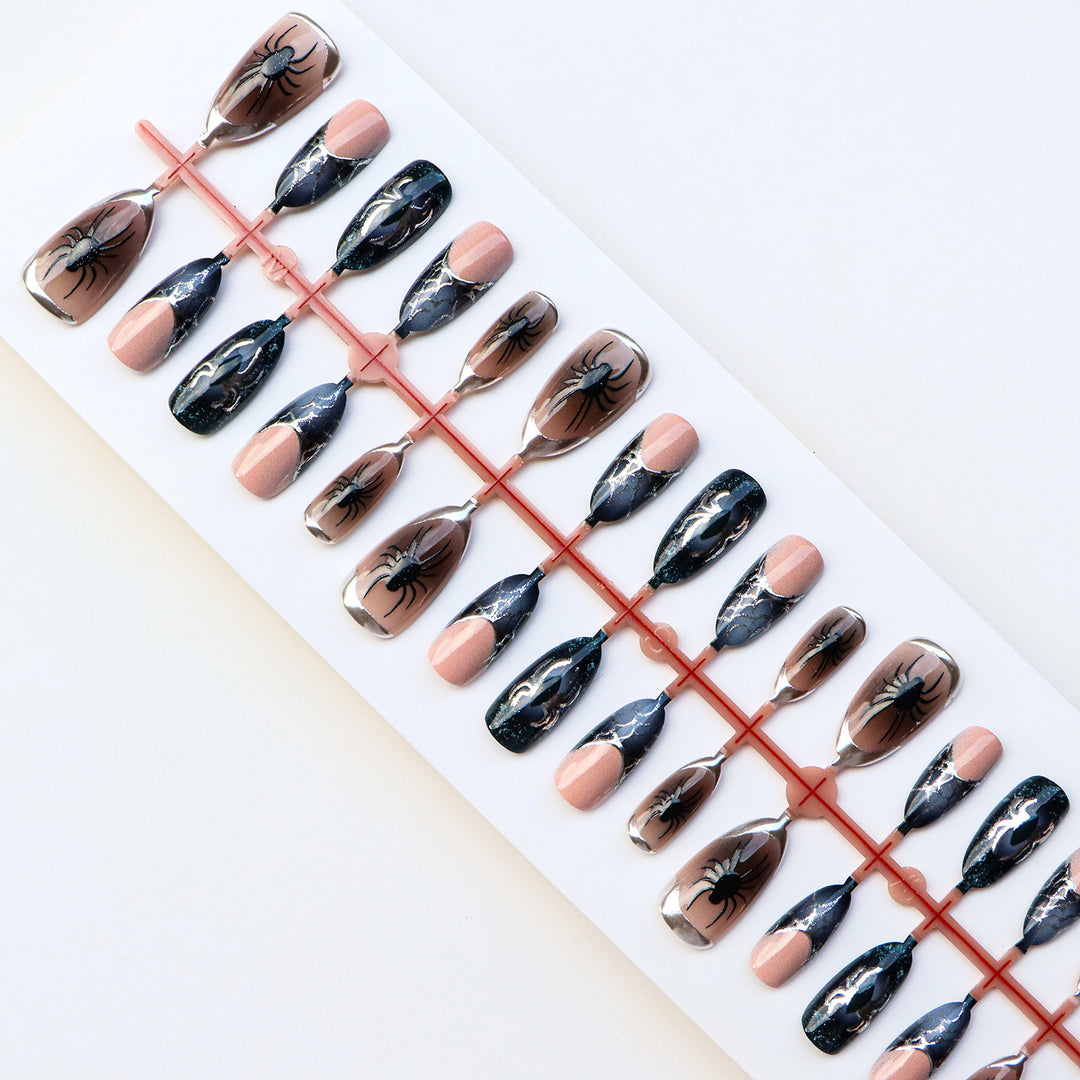 Premium Halloween-Themen Press-On Nagelkunst