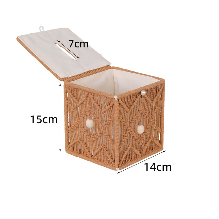 Makramee Aufbewahrungsbox Karnz