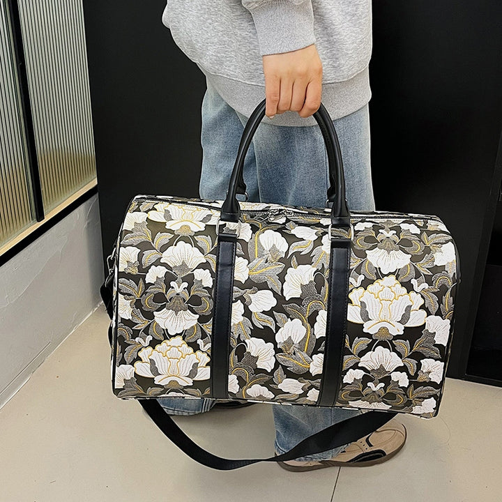 Elegante Blumenmuster Reise Duffle Bag Karnz