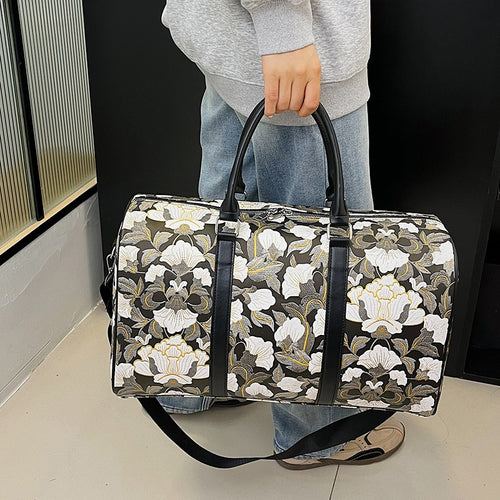 Elegante Blumenmuster Reise Duffle Bag Karnz