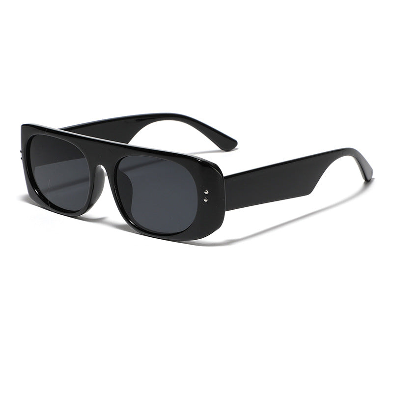Damen modische Sonnenbrille mit transparentem und geometrischem Rahmen Karnz