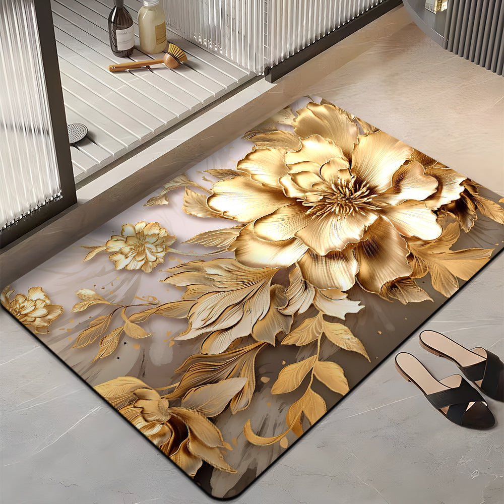 Floral Design Badezimmermatte Karnz
