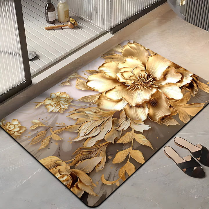 Floral Design Badezimmermatte Karnz