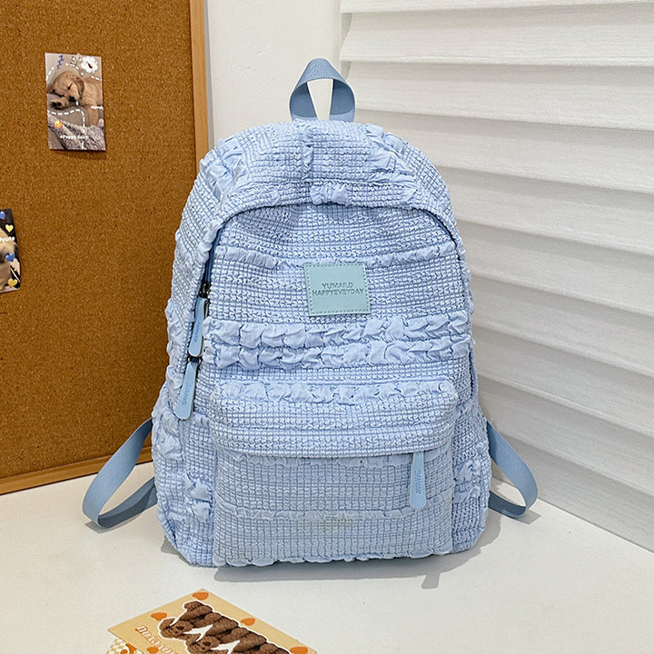 Charmanter Strukturierter Lässiger Rucksack