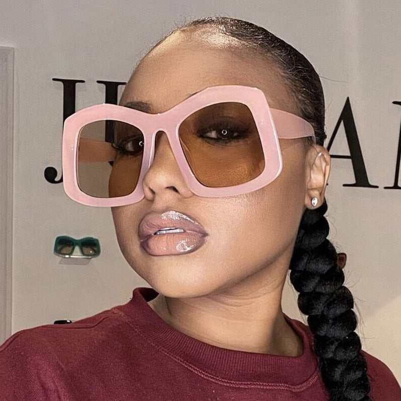 Damen große Sonnenbrille mit modischem Design und UV-Schutz Karnz