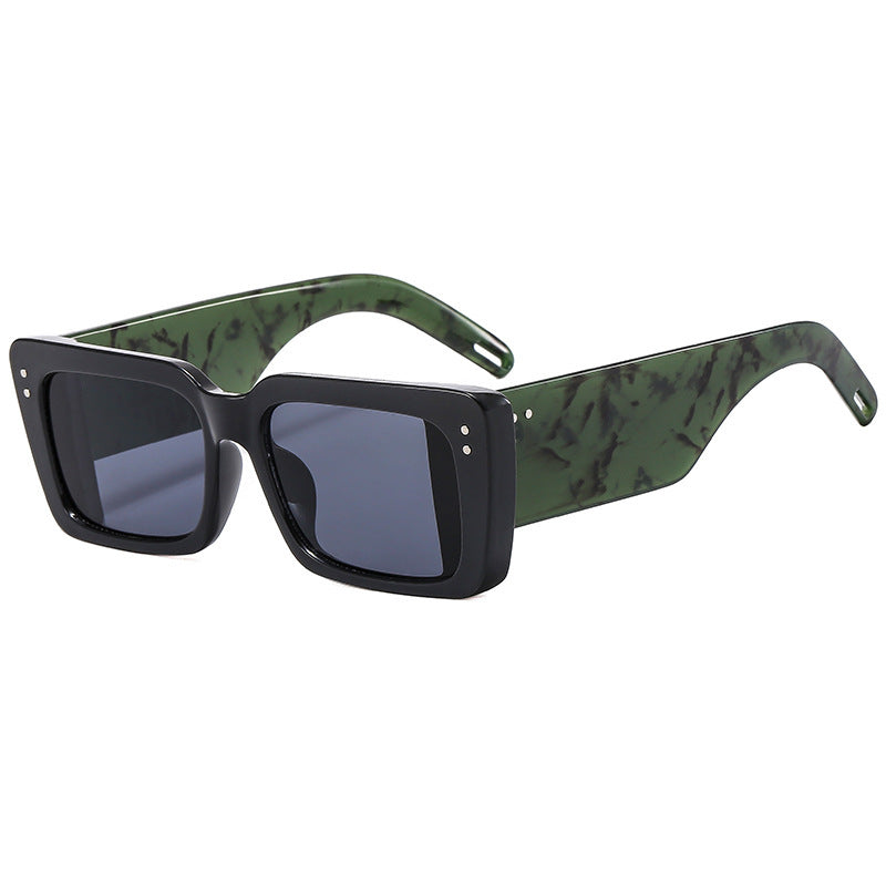 Damen Modische quadratische Sonnenbrille mit eleganter Rahmenstruktur Karnz