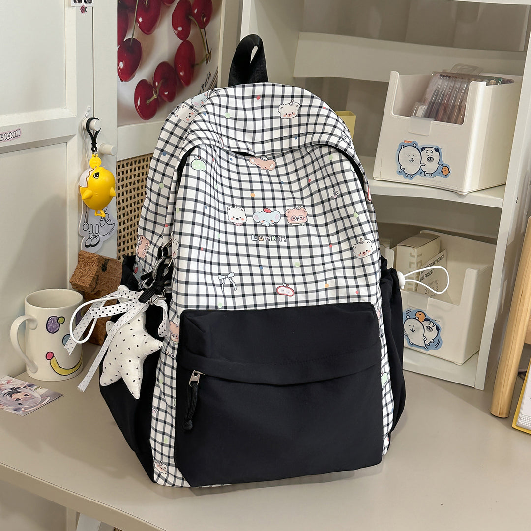 Süßer Charakterdruck Pink Rucksack Karnz