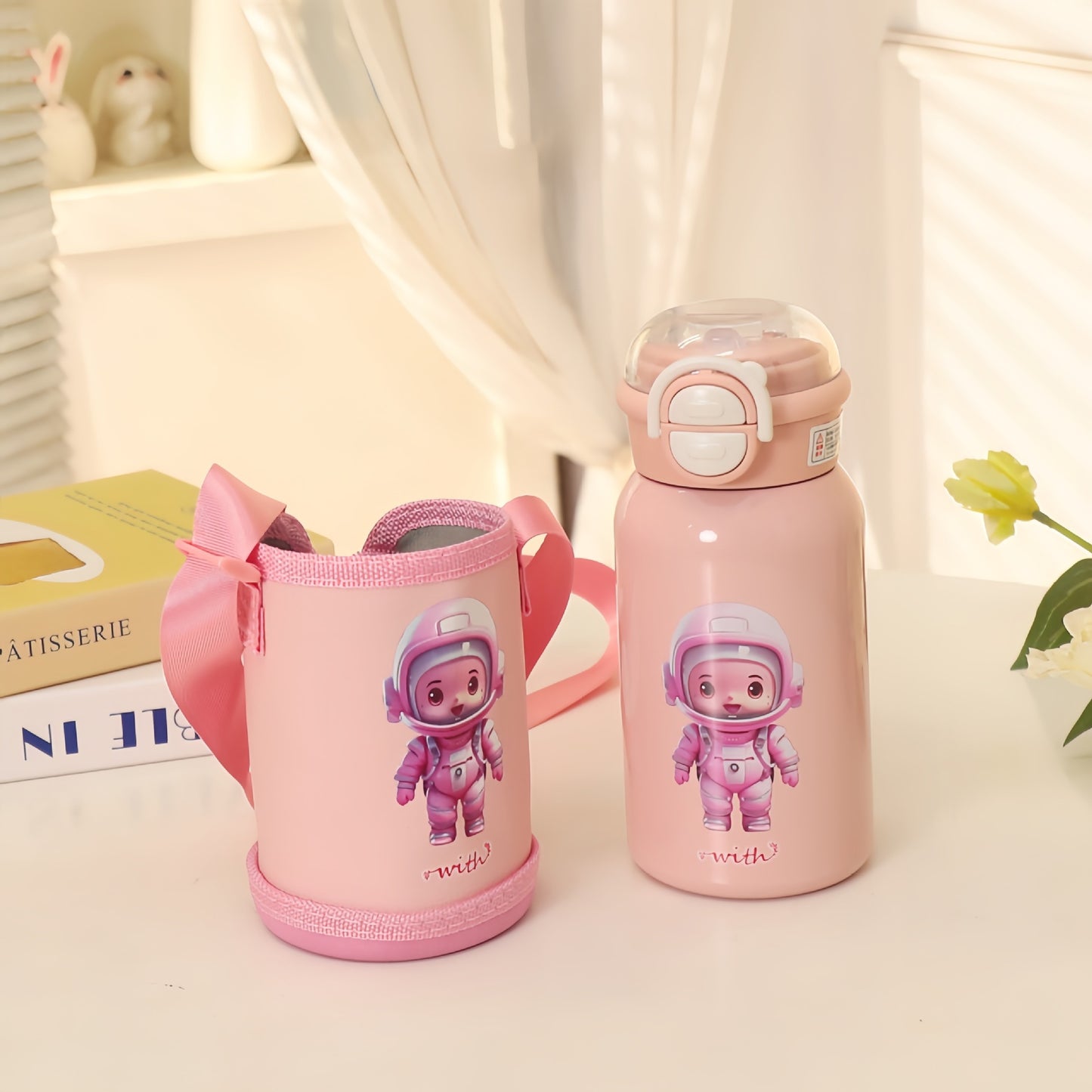 Damen Isolierte Trinkflasche mit kinderfreundlichem Design und verstellbarem Tragesystem Karnz