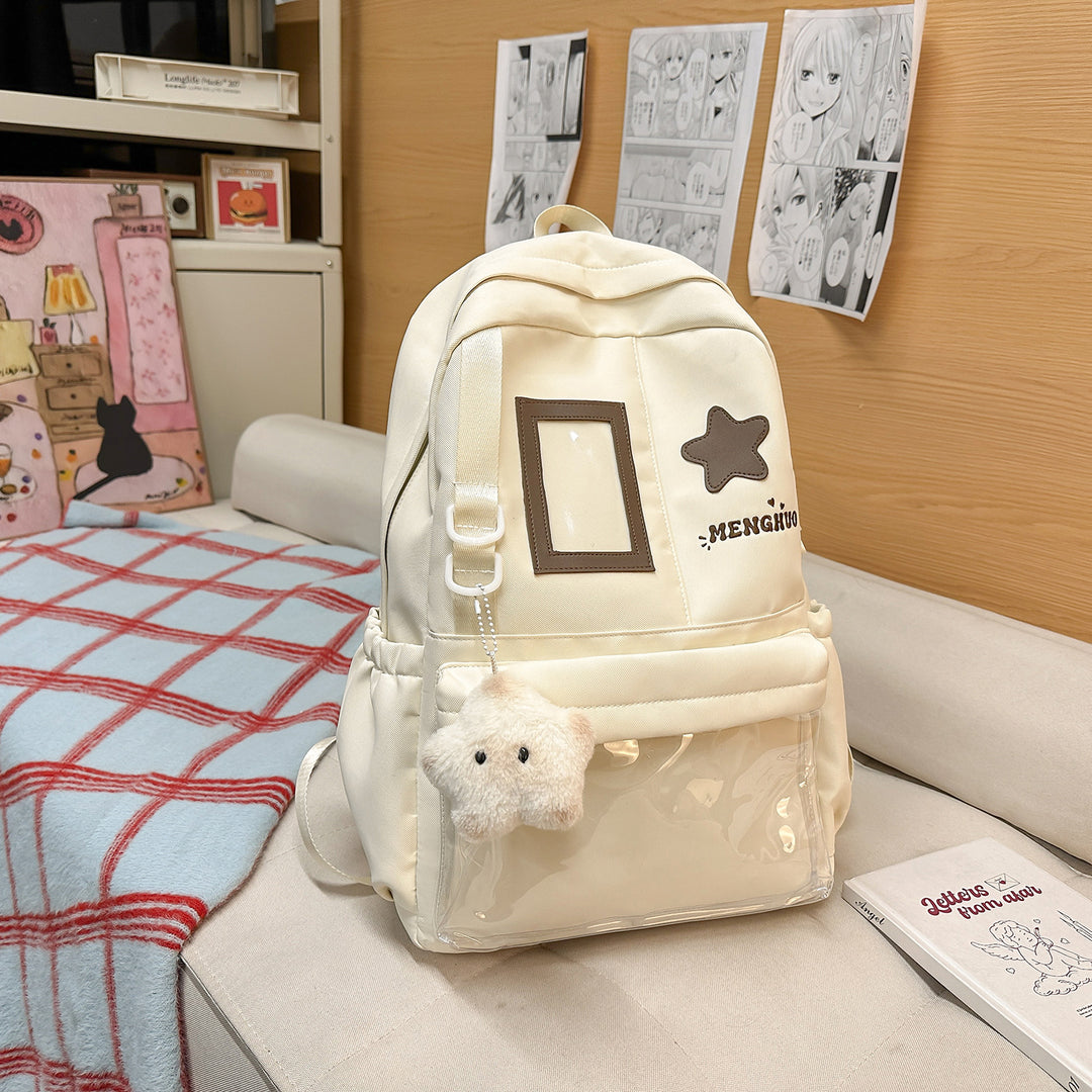 Gemütlicher Plüsch-Rucksack mit Sternenverzierung Karnz