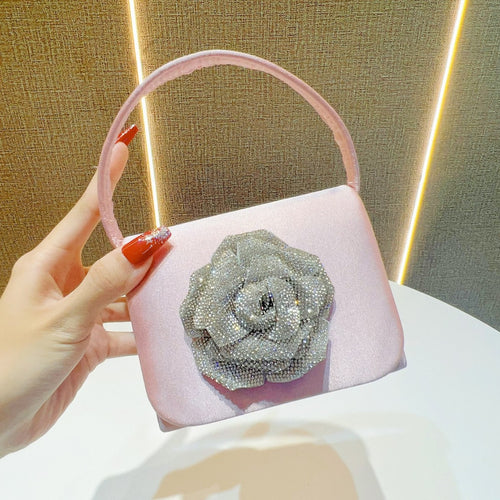 Elegante Satinkleid Abendtasche