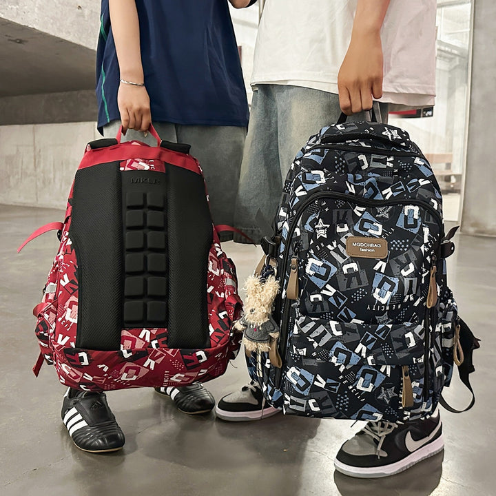 Stylischer Mehrfachfächer Grafikdruck Rucksack Karnz