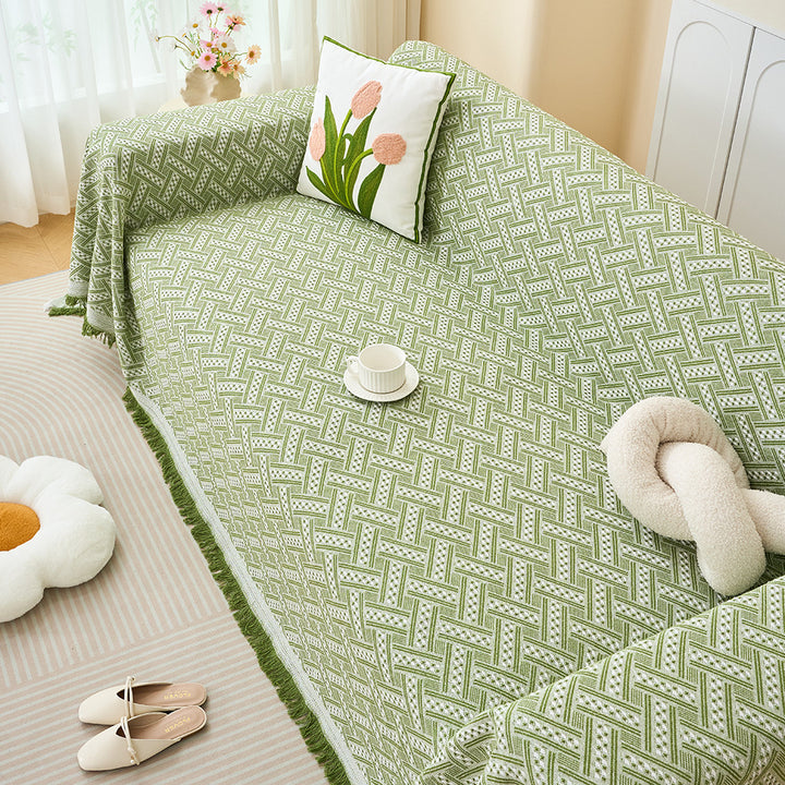 Strukturierte gewebte Sofa-Wurfdecke