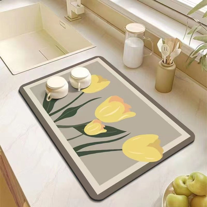 Dekorative florale Küchenmatte