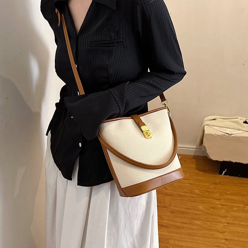Moderne Canvas Schultertasche Karnz