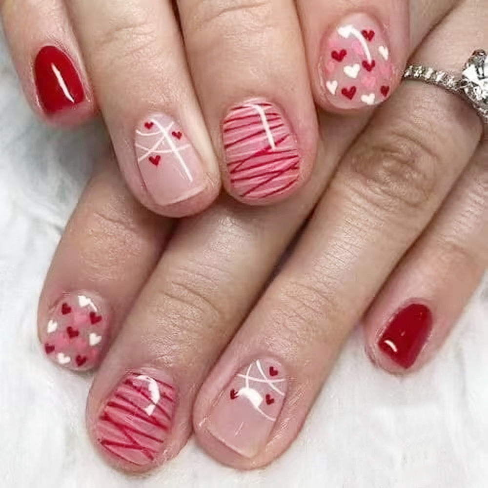 Herz-Themen Nagelkunst Karnz