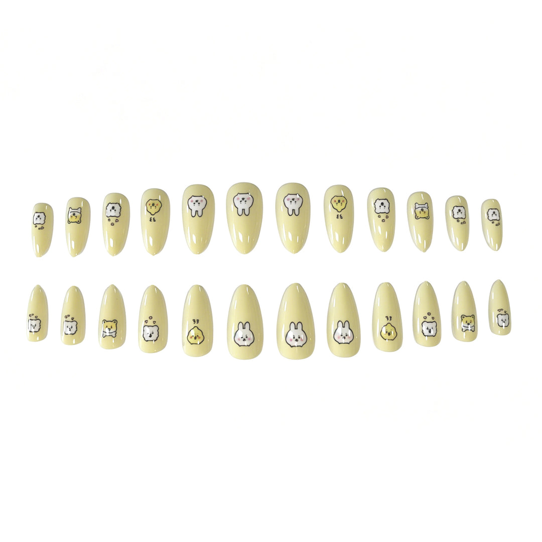 Niedliche Cartoon-Tier-Nagelkunst-Verzierungen Karnz