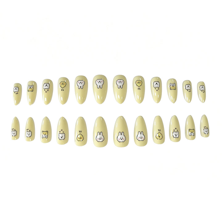 Niedliche Cartoon-Tier-Nagelkunst-Verzierungen Karnz