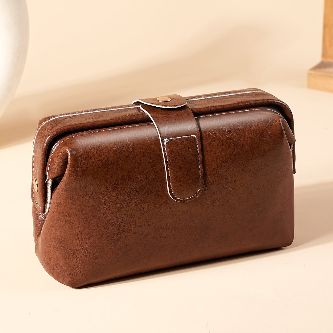 Vintage Leder Kosmetikbox