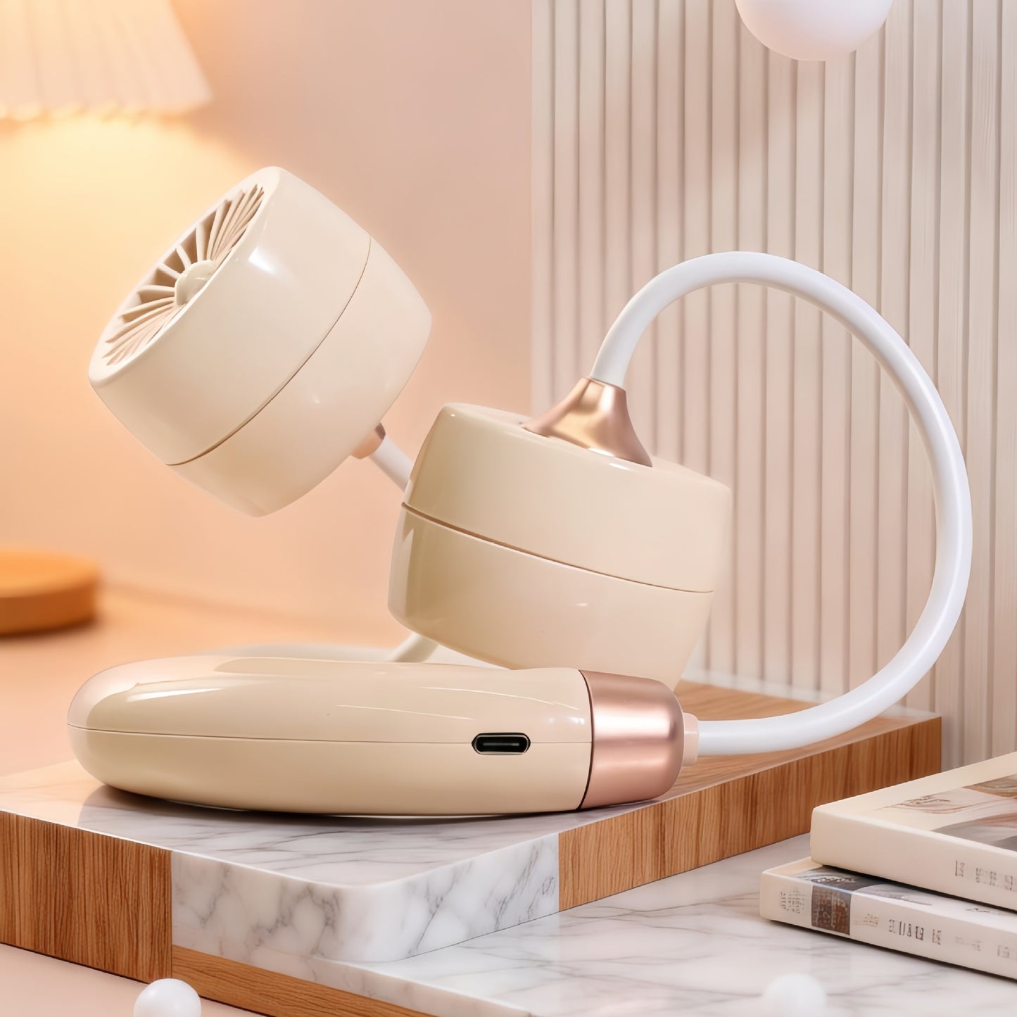 Damen Tragbarer Nackenventilator mit flexiblem Design Karnz
