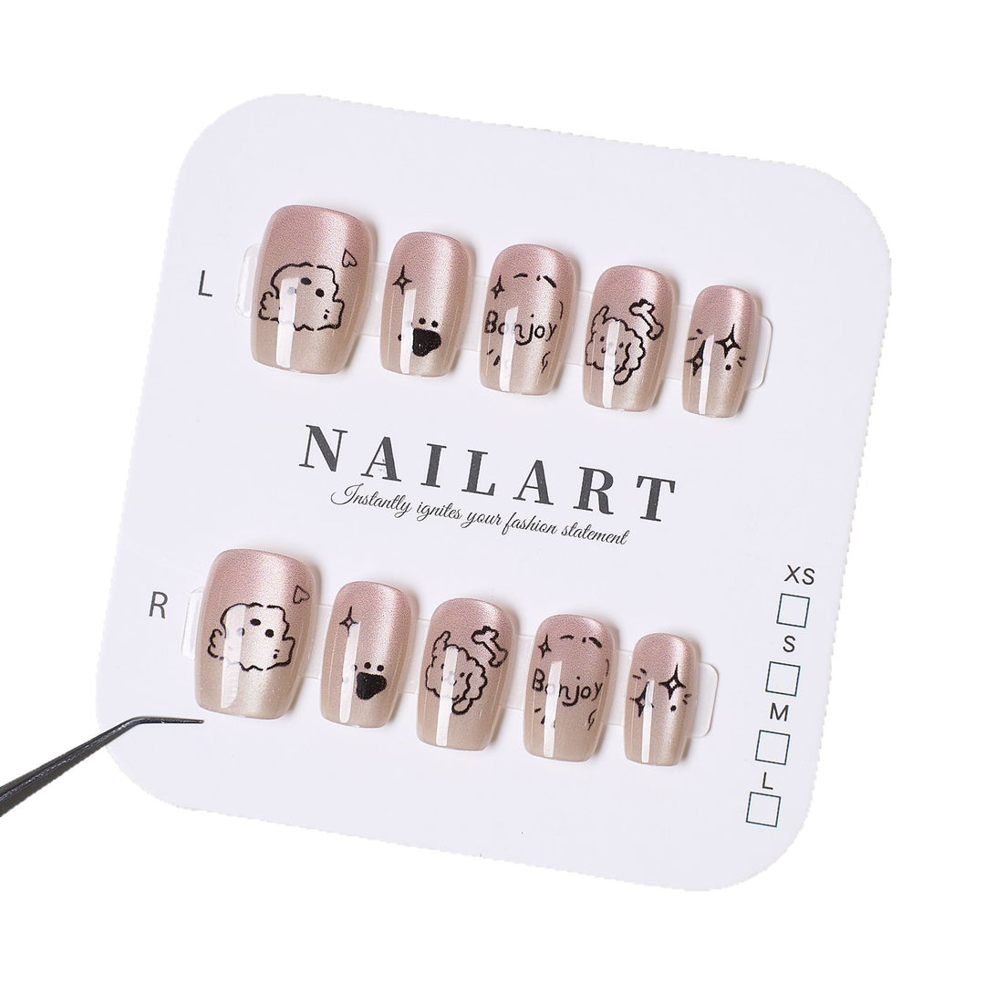 Kreatives Cartoon-Themen Press-On Nagelset Karnz