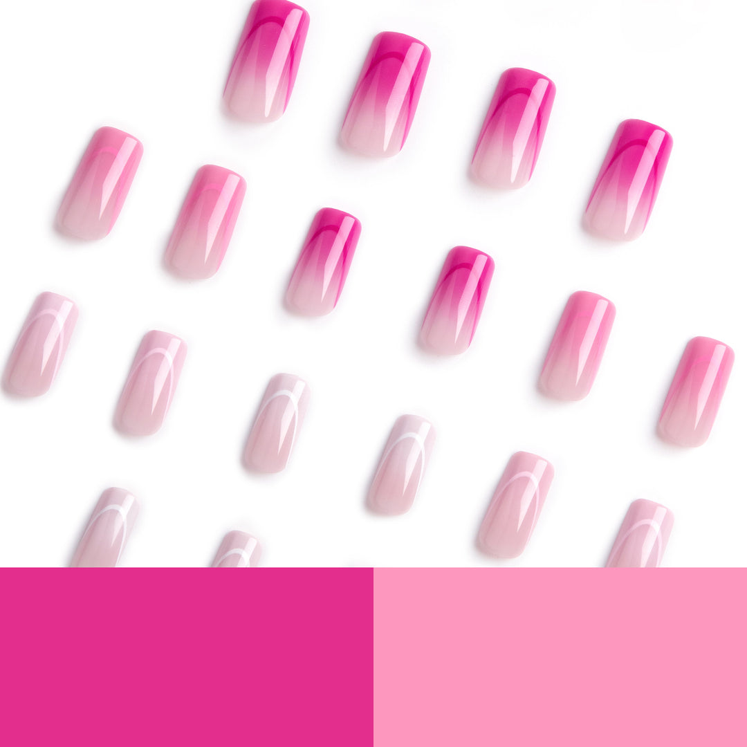 Kunstvolle Nagelverlängerungen mit eleganten Ombre-Effekten Karnz