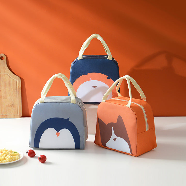 Spaßiger Pinguin-Themen Isolierte Lunchbox