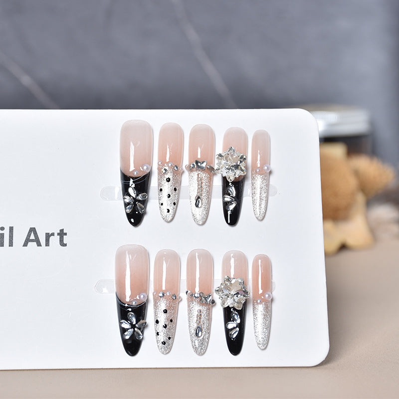 Premium Glitzernde Press-On Nagelverlängerungen Karnz