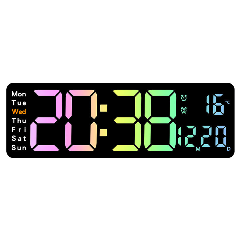 Digitaler Multifunktionswecker mit mehrfarbigem LED-Display und Temperaturanzeige Karnz
