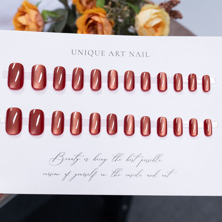 Premium Press-On-Nagelset mit glänzendem Finish