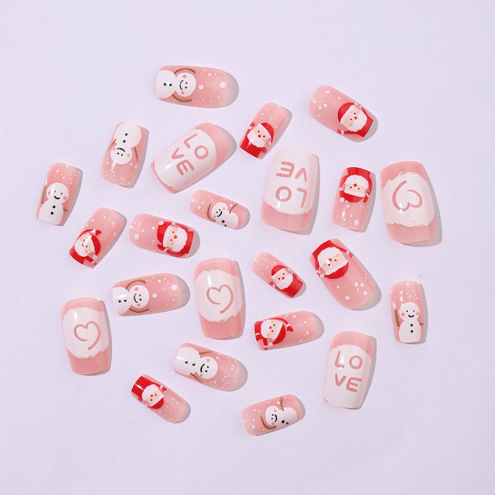 Festliches Kunstnagelset mit Weihnachtsdesign Karnz