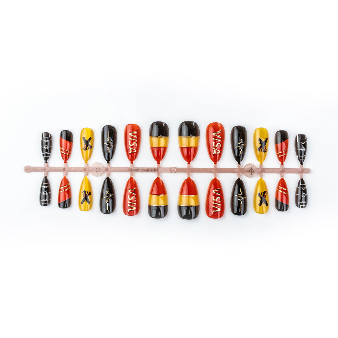 Sport-Themen Press-On Nail Art Set