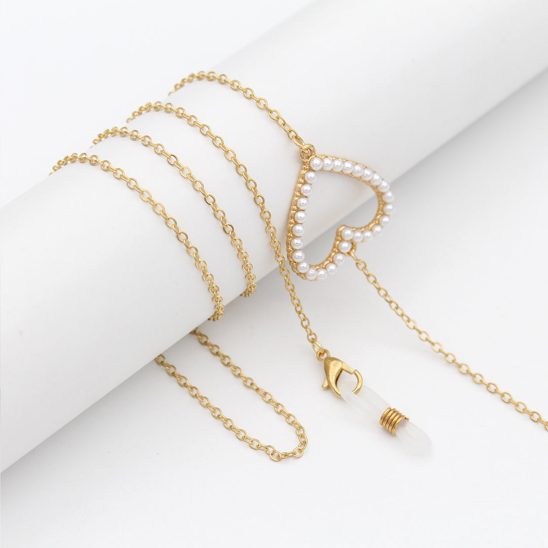 Elegante Perlen-akzentuierte Brillenbandkette Karnz