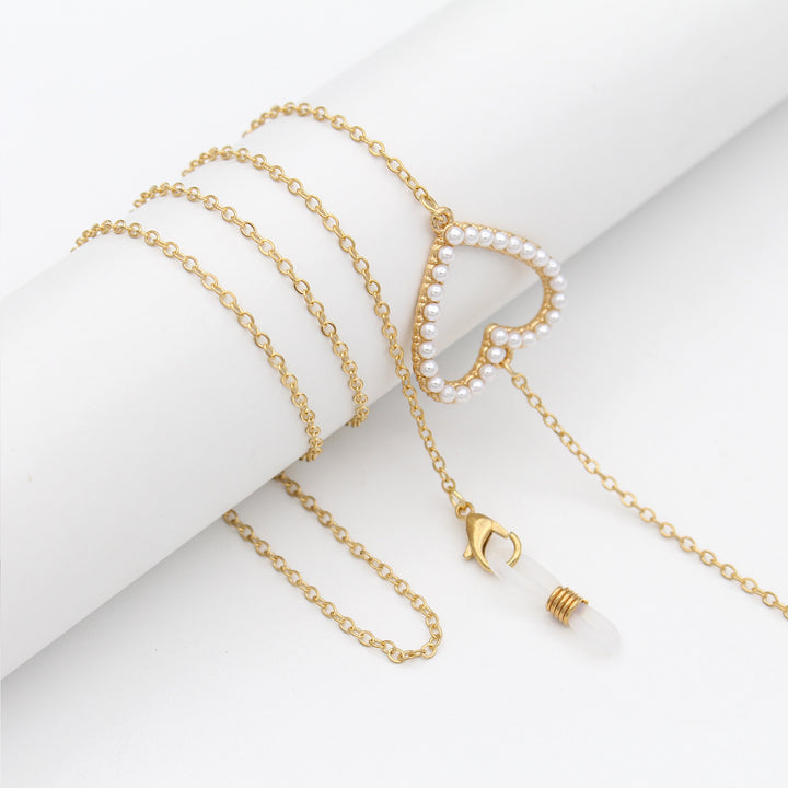 Elegante Perlen-akzentuierte Brillenbandkette Karnz