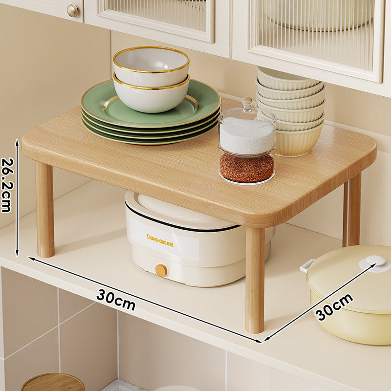 Bamboo-Style Arbeitsplattenlagersteigerregal mit erhöhten Beinen und unterregal Freiraum