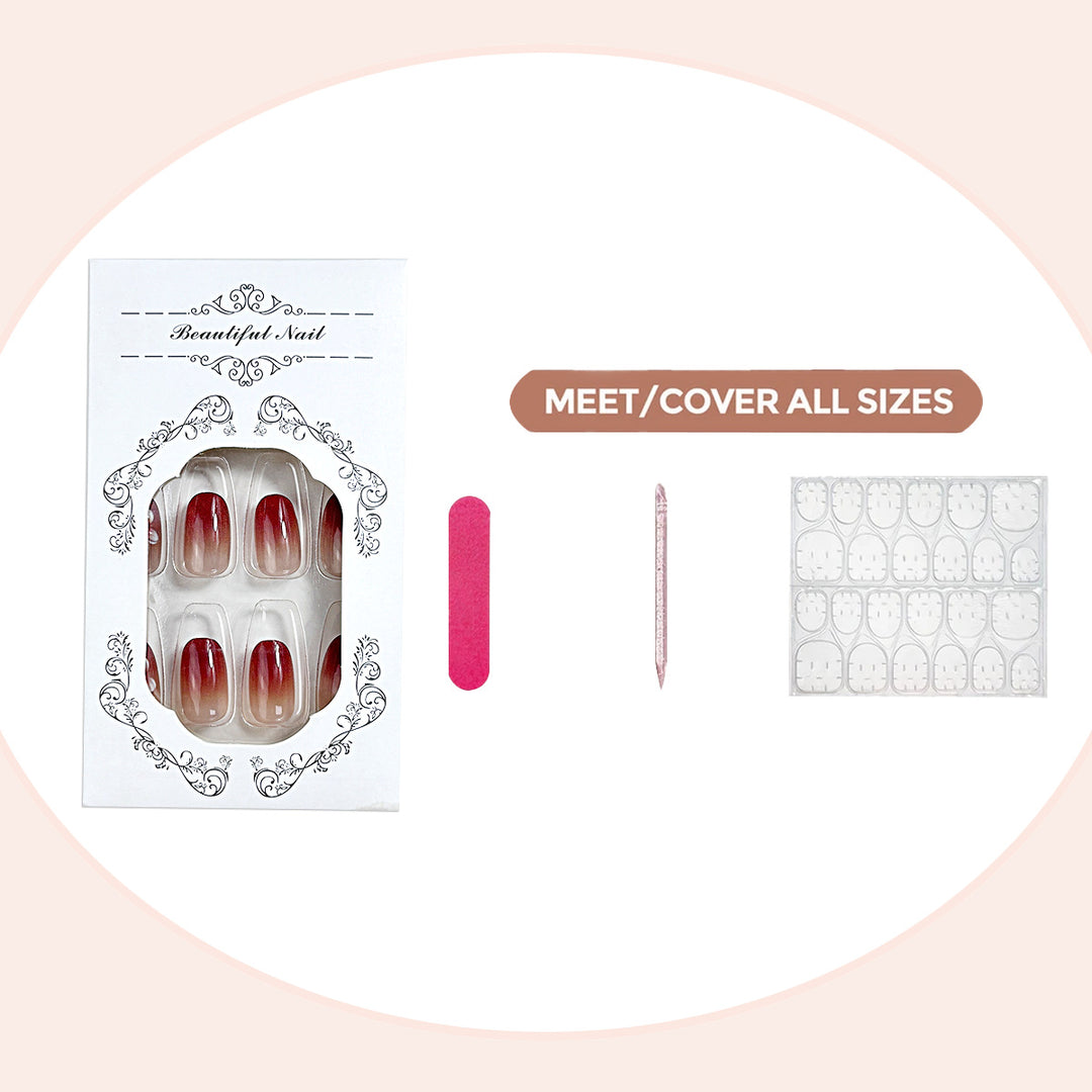 Floral Gradient Press-On Nail Set Karnz