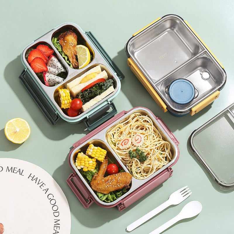 Edelstahl Bento-Box mit auslaufsicherem Deckel