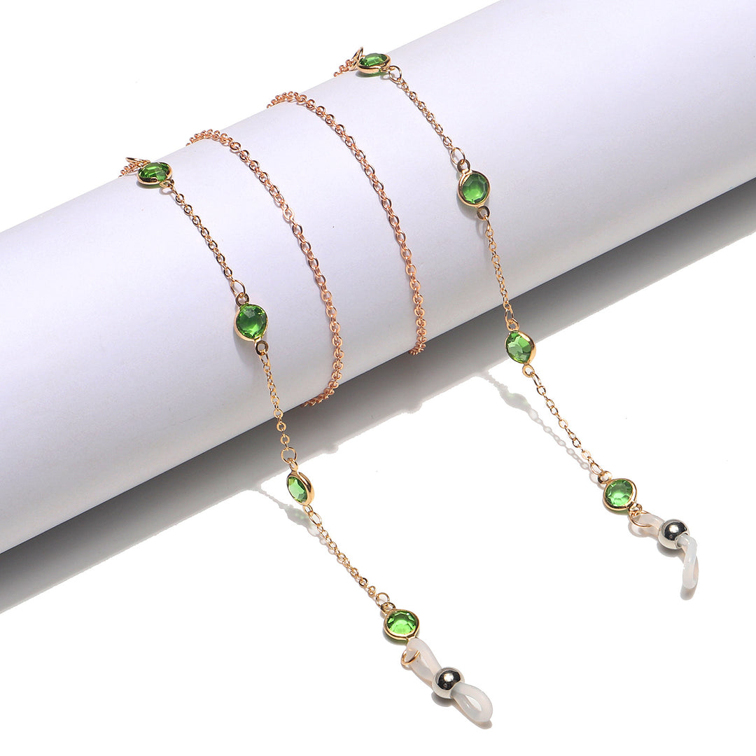 Elegante Edelstein Brillen Kette Karnz