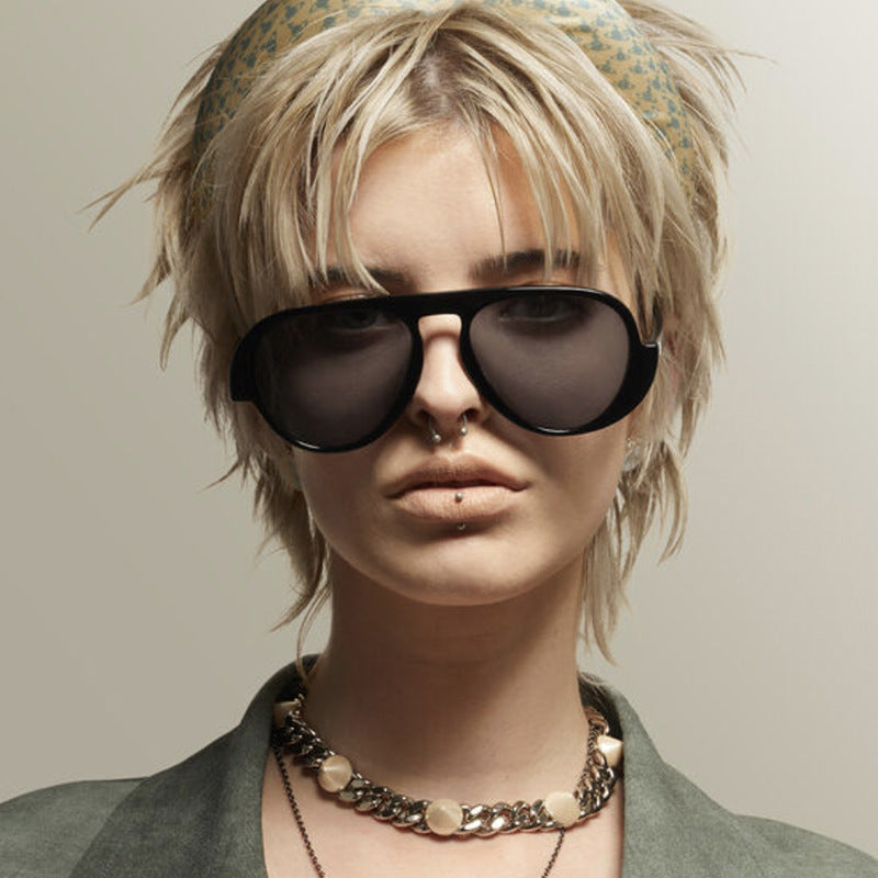 Damen Sonnenbrille mit einzigartigem Retro-Rahmen und UV-Schutz Karnz