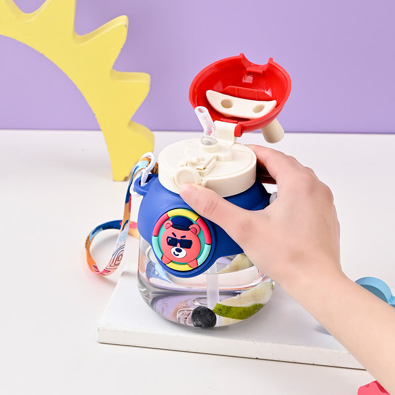 Damen Kinder-Trinkflasche mit lustigem Kaninchen-Design Karnz