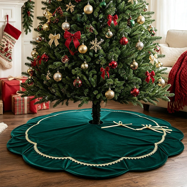 Eleganter Samt Weihnachtsbaumrock