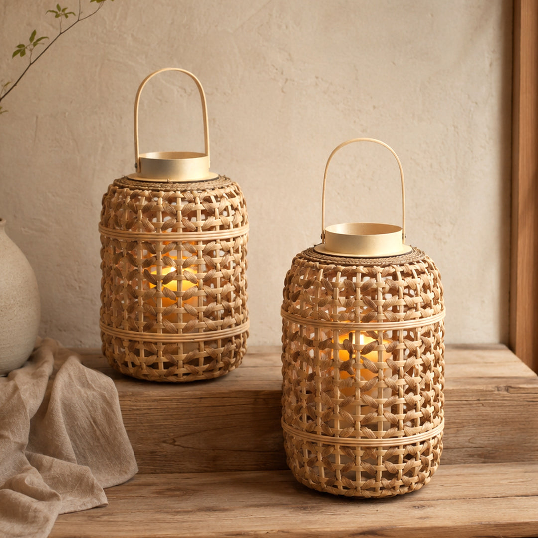 Dekorativer Rattan-Laterne Karnz